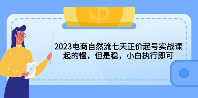 2023电商自然流七天正价起号实战课：起的慢，但是稳，小白执行即可！-狄威团队
