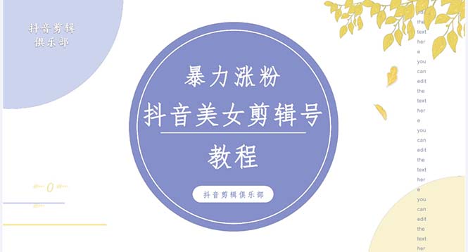 抖音快手暴力涨粉美女混剪视频教程 百分百过原创图片教程 附带违规申诉方法-狄威团队