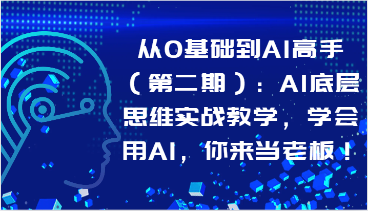 从0基础到AI高手（第二期）：AI底层思维实战教学，学会用AI，你来当老板！-狄威团队
