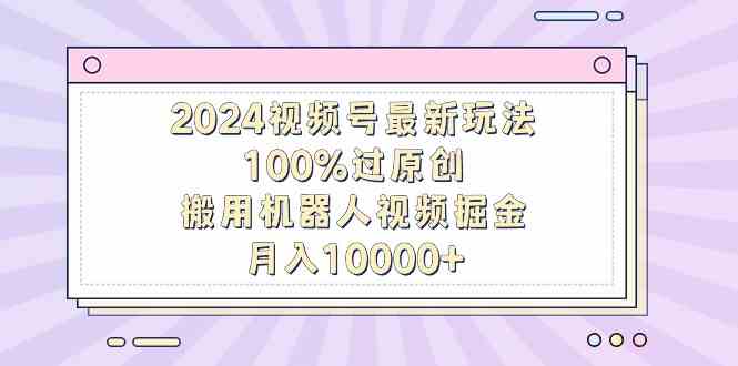 （9151期）2024视频号最新玩法，100%过原创，搬用机器人视频掘金，月入10000+-狄威团队