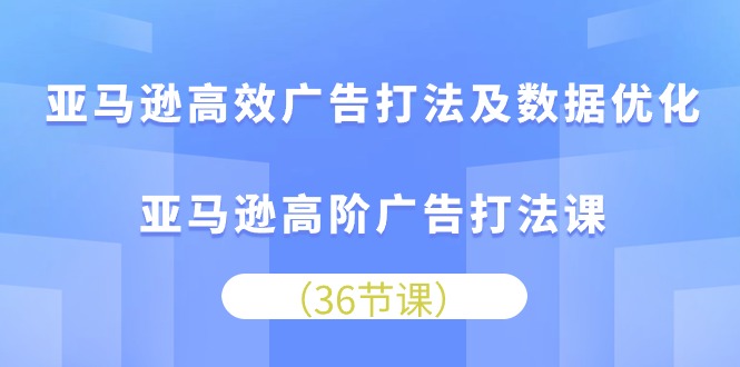 （10649期）亚马逊高效广告打法及数据优化，亚马逊高阶广告打法课-狄威团队