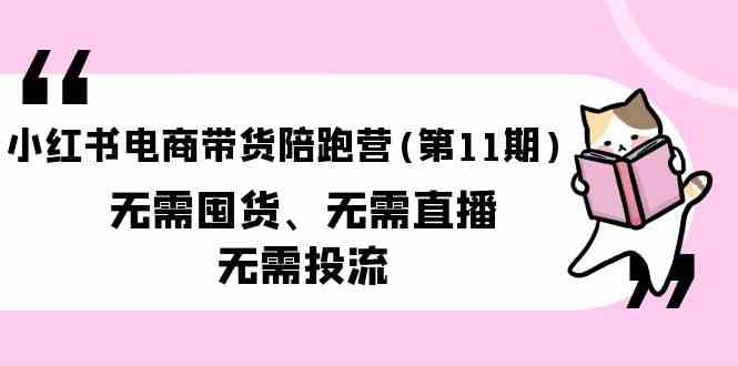 （9996期）小红书电商带货陪跑营(第11期)无需囤货、无需直播、无需投流（送往期10套）-狄威团队