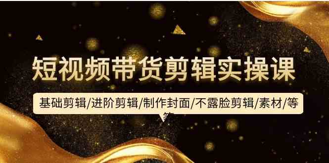 （9887期）短视频带货剪辑实操课：基础剪辑/进阶剪辑/制作封面/不露脸剪辑/素材/等等-狄威团队