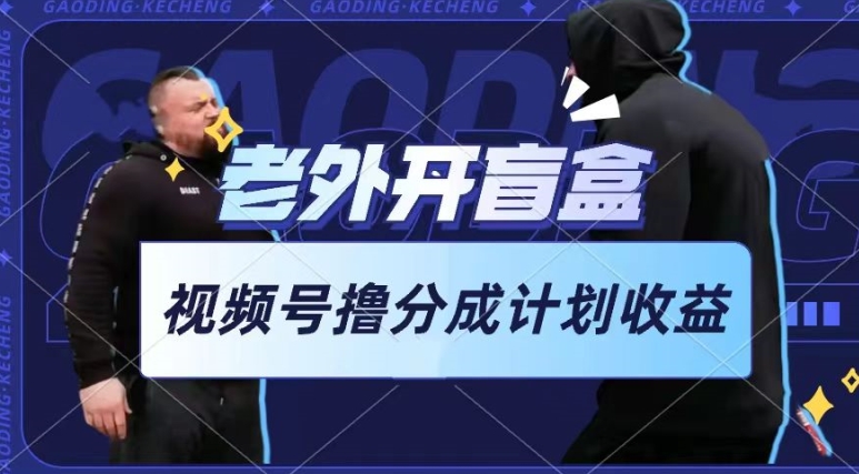 老外开盲盒视频，撸视频号分成计划收益，每天只需一小时，新手小白轻松上手-狄威团队