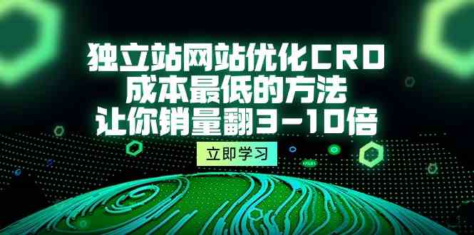 （10173期）独立站网站优化CRO，成本最低的方法，让你销量翻3-10倍（5节课）-狄威团队