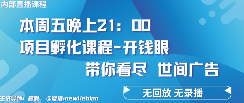 4.26日内部回放课程《项目孵化-开钱眼》赚钱的底层逻辑-狄威团队