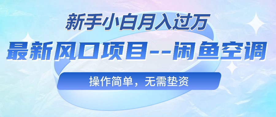 （10767期）最新风口项目—闲鱼空调，新手小白月入过万，操作简单，无需垫资-狄威团队