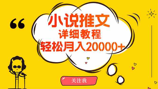 （10000期）简单操作，月入20000+，详细教程！小说推文项目赚钱秘籍！-狄威团队