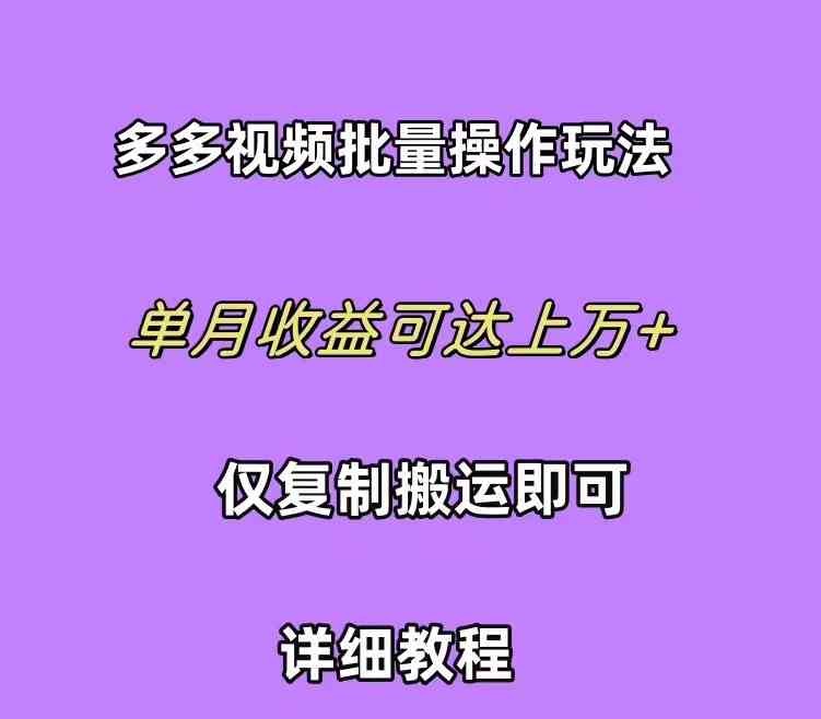 (10029期)拼多多视频带货快速过爆款选品教程 每天轻轻松松赚取三位数佣金 小白必…-狄威团队