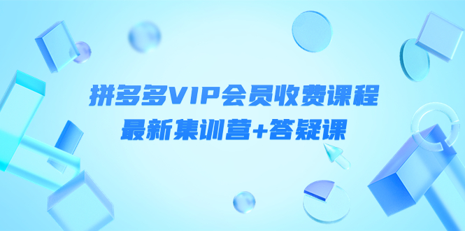 某社群·拼多多VIP会员收费课程，最新集训营+答疑课-价值3299元￼-狄威团队