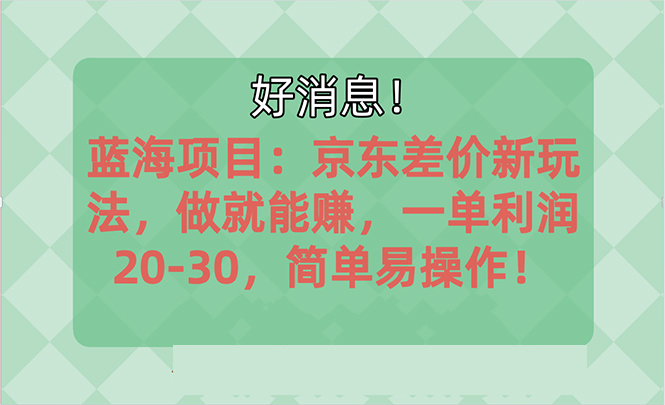 越早知道越能赚到钱的蓝海项目：京东大平台操作，一单利润20-30，简单易操作-狄威团队