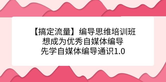 【搞定流量】编导思维培训班，想成为优秀自媒体编导先学自媒体编导通识1.0-狄威团队