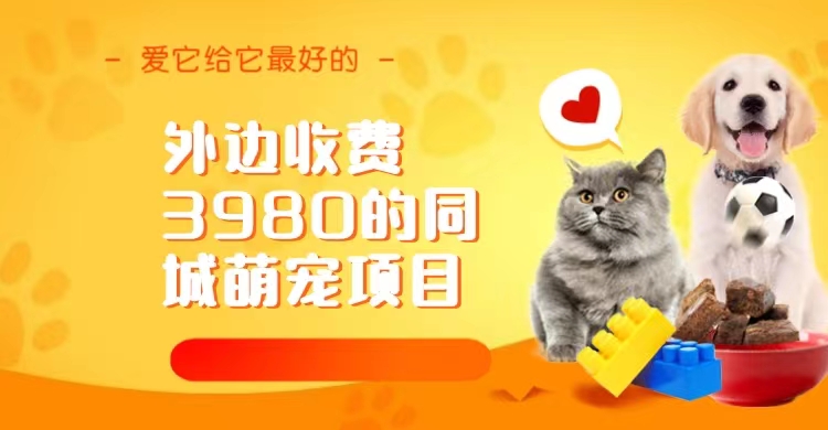 同城萌宠项目，用最冷门的玩法冲击最热门的市场（教程+素材）-狄威团队