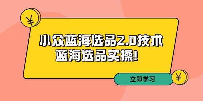 （9189期）拼多多培训第33期：小众蓝海选品2.0技术-蓝海选品实操！-狄威团队