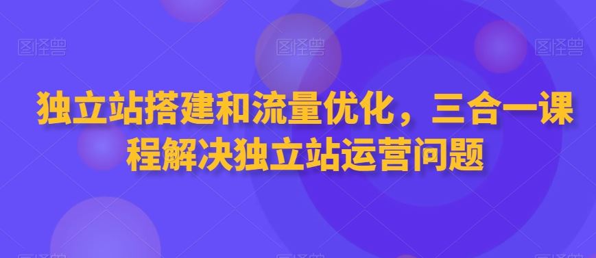 独立站搭建和流量优化，三合一课程解决独立站运营问题-狄威团队