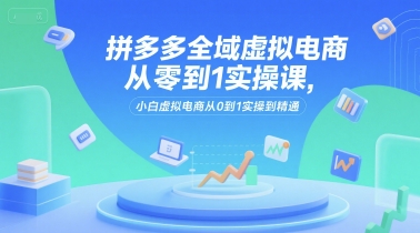 拼多多全域虚拟电商从零到1实操课，小白虚拟电商从0到1实操到精通-狄威团队