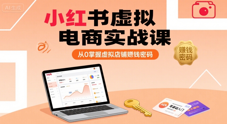 小红书虚拟电商实战课，从0掌握虚拟店铺賺钱密码-狄威团队