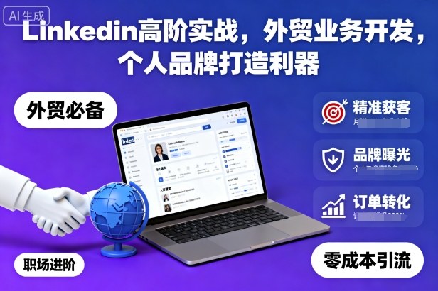 Linkedin高阶实战，外贸业务开发，个人品牌打造利器-狄威团队