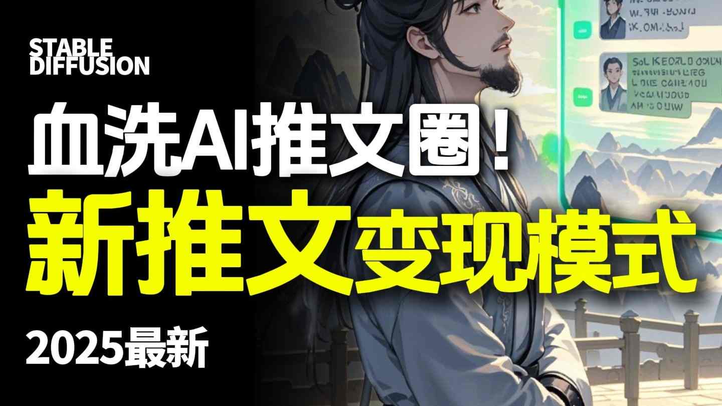最新AI动态电影漫画小说推文，全流程实操教学，小白也能月入1W+-狄威团队