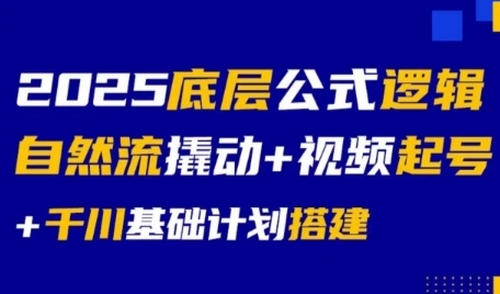 2025底层公式逻辑自然流撬动+视频起号+千川基础计划搭建-狄威团队