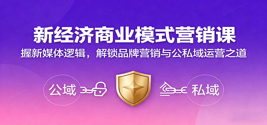 新经济商业模式营销课，握新媒体逻辑，解锁品牌营销与公私域运营之道-狄威团队