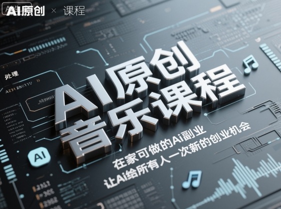 AI原创音乐课程，在家可做的Ai副业，让Ai给所有人一次新的创业机会-狄威团队