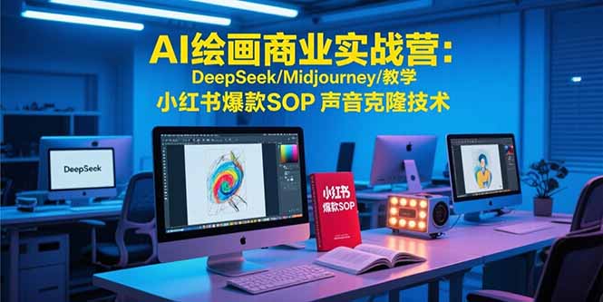 AI绘画商业实战营：DeepSeek/Midjourney/教学 小红书爆款SOP 声音克隆技术-狄威团队