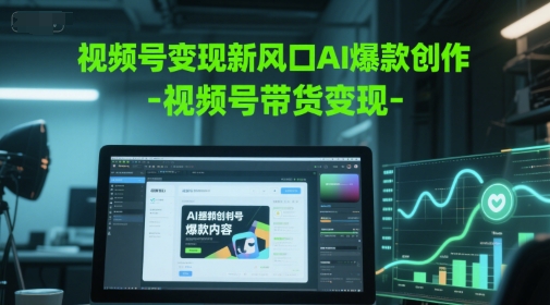 视频号变现新风口AI爆款创作-视频号带货变现-狄威团队