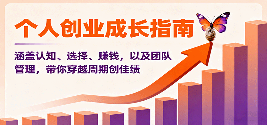 个人创业成长指南：涵盖认知、选择、赚钱，以及团队管理，带你穿越周期创佳绩-狄威团队