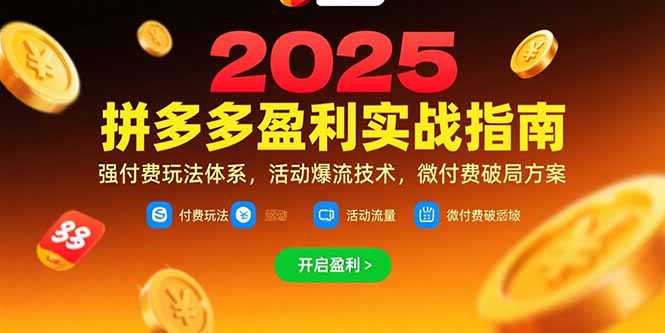 拼多多盈利实战指南，强付费玩法，活动爆流技术，微付费破局方案(更新7月-狄威团队