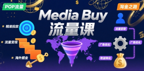 Media Buy之POP流量课，带你开启海外Media Buy淘金之路-狄威团队