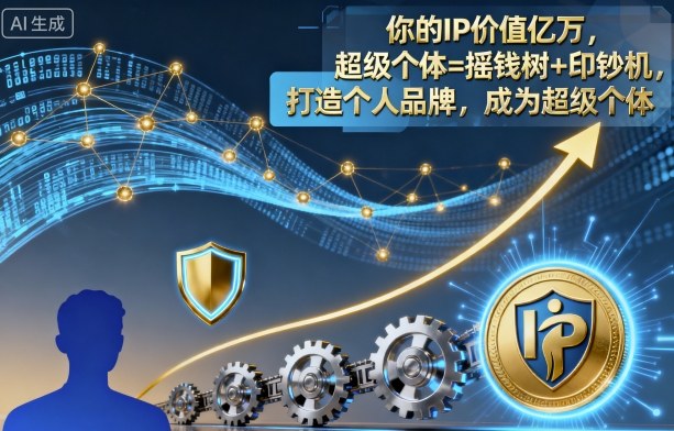 你的IP价值亿万，超级个体=摇钱树+印钞机，打造个人品牌，成为超级个体-狄威团队