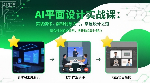 AI平面设计实战课，实战演练，解锁创意之门，掌握设计之道-狄威团队
