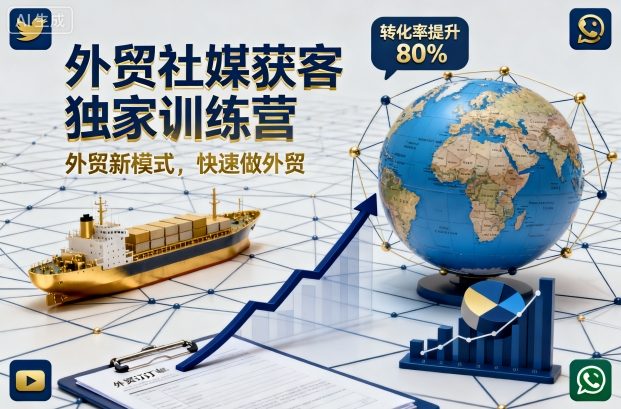 外贸社媒获客独家训练营，外贸新模式，快速做外贸-狄威团队