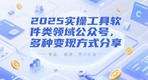 2025实操工具软件类领域公众号，多种变现方式分享-狄威团队