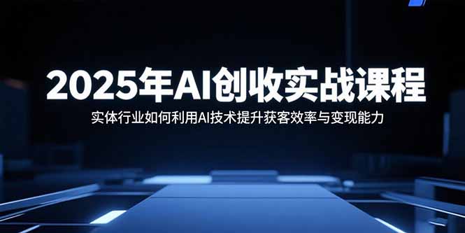 2025年AI创收实战课程：实体行业如何利用AI技术提升获客效率与变现能力-狄威团队