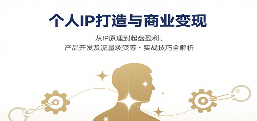 个人IP打造与商业变现，从IP原理到起盘盈利、产品开发及流量裂变等实战技巧全解析-狄威团队