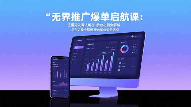无界推广爆单启航课：流量分发算法解密 后台功能全解析 投放前必知避坑点-狄威团队