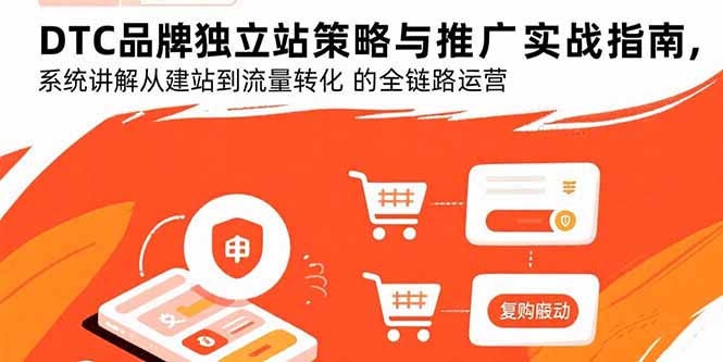 DTC品牌独立站策略与推广实战指南，系统讲解从建站到流量转化的全链路运营-狄威团队