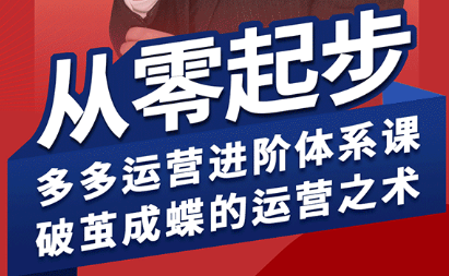 海神·拼多多运营进阶系统课(更新8月)-狄威团队