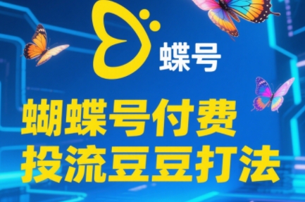 渔财老师·2025蝴蝶号付费投流豆豆打法-狄威团队