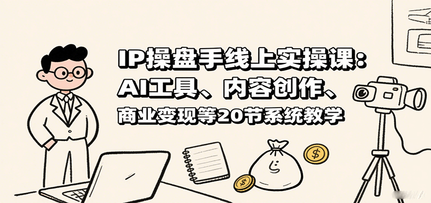 IP操盘手线上实操课：AI工具、内容创作、商业变现等20节系统教学-狄威团队