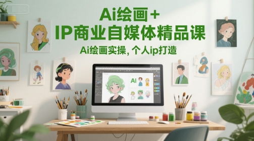 Ai绘画+IP商业自媒体精品课，Ai绘画实操，个人ip打造-狄威团队