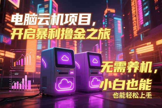 电脑云机项目 暴力撸金玩法，不需要养机 配置没有要求 单机100个窗口一...-狄威团队