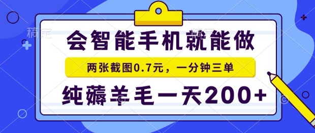 2025年零撸手机项目，二十秒一单，纯薅羊毛，一天200+做就有【揭秘】-狄威团队