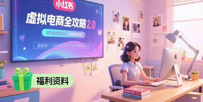 虚拟电商全攻略2.0，开店选品实操流程，账号定位、货源发布、笔记发布技巧-狄威团队