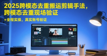 2025跨模态去重搬运剪辑手法，跨模态去重现场验证 +全程实操，真实账号验证-狄威团队
