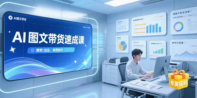 AI图文带货速成课，养号引流秘籍，爆款选品策略，美图制作全流程-狄威团队