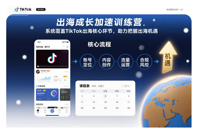 出海成长加速训练营，系统覆盖TikTok出海核心环节，助力把握出海机遇(更新)-狄威团队