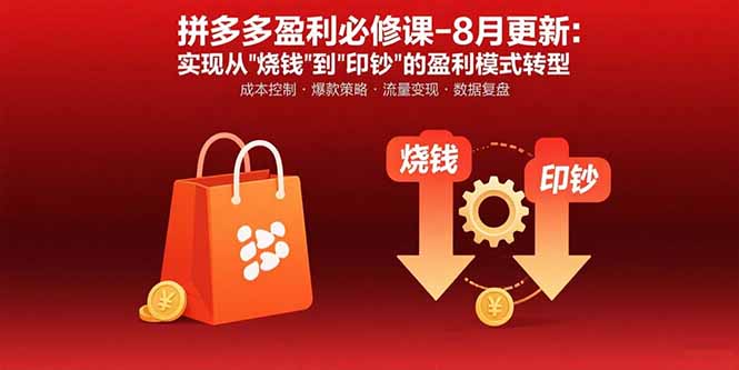 拼多多盈利必修课-8月更新：突破运营瓶颈 实现从烧钱到印钞的盈利模式转型-狄威团队